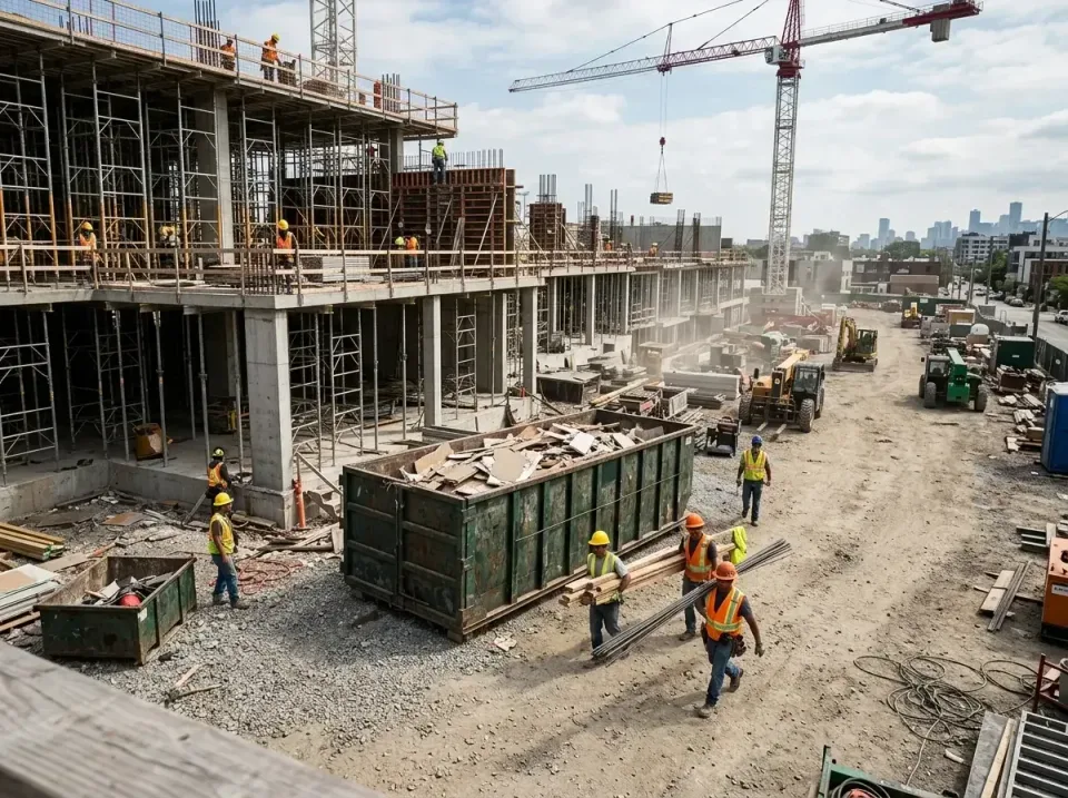 commercial-construction-site-w-002 — frequently asked questions, Low Cost Construction Dumpster Rental in Hawley, MN